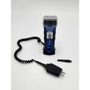 Braun Series 3 340 Wet & Dry Rechargeable Electric Razor Standing Charger Brush